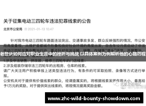 老詹谈如何应对职业生涯中的挫折与挑战 以具体案例为例解析他的心路历程 老詹谈如何应对职业生涯中的挫折与挑战 以具体案例为例解析他的心路历程